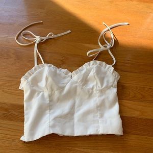 White crop top